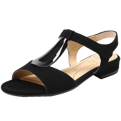 ara德国鹦鹉舒适女鞋 夏季一字型搭扣露趾粗跟全凉鞋 G楦20S16839