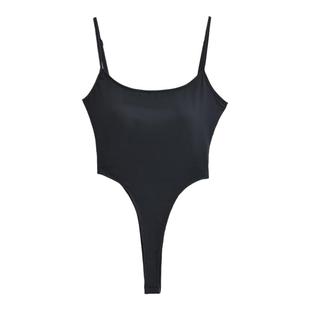 liviahome 带胸垫连体衣女夏季辣妹欧美性感露腰露背吊带背心上衣