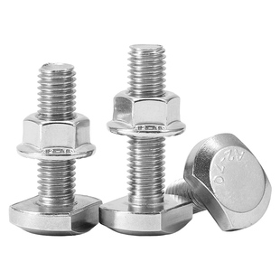 304不锈钢T型螺栓国标铝型材配件船锤头法兰螺母套装M5M6M8M10M12