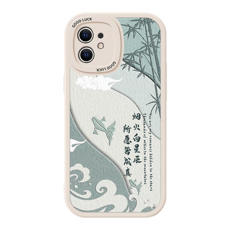 适用苹果11的手机壳硅胶iPhone11Pro新款粉色ProMax小羊皮i11中国风ipone全包ip防摔pm皮纹十一max保护套Por