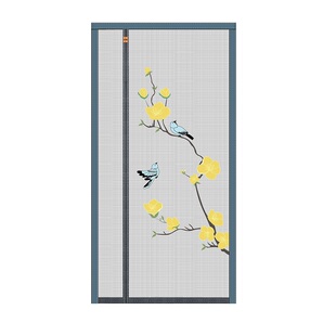 入户门防蚊虫门帘2026新款高档夏季家全磁条侧开磁铁纱窗门免打孔