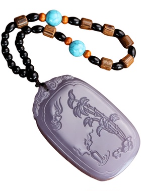 天然和田玉竹子手把件