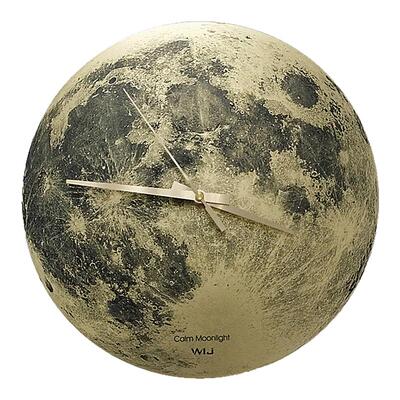 月球挂墙时钟客厅装饰创意超静音