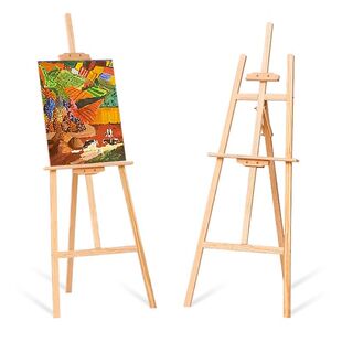 木质画架画板美术生专用展示架油画架支架式可折叠美术绘画架子kt板落地架素描工具套装4K画木头木制画画写生