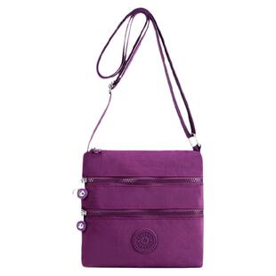 防水单肩斜挎小包女轻薄百搭多层迷你背包时尚尼龙牛津布包猴子包