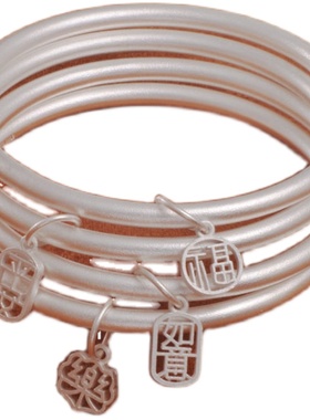 纯银手链女传承手工古法圆珠手串