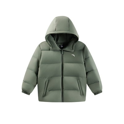 安踏儿童男大童泡泡羽绒服2025冬舒适保暖抗寒三防防水羽绒服外套