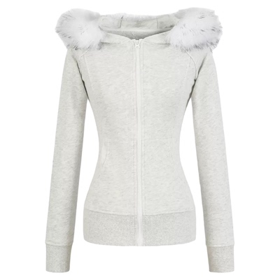 Lovedeath可拆卸毛领连帽外套