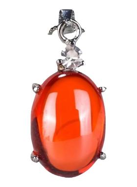 黄色锆石百搭项链水晶吊坠