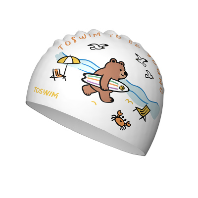TOSWIM游泳帽女防水不勒头