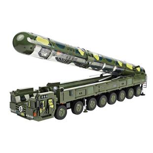 启蒙军事系列东风41洲际导弹模型儿童益智拼装积木高难度男孩玩具