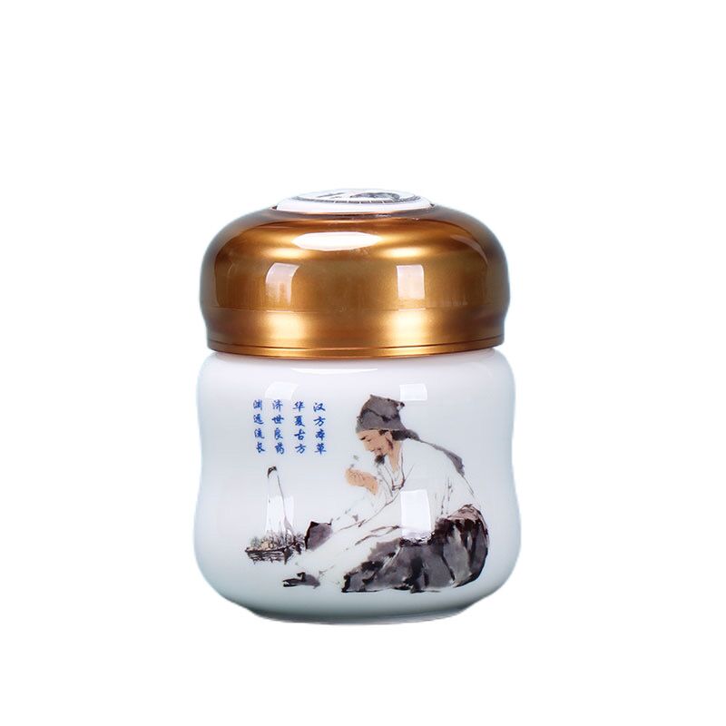200ml葫芦罐拧盖密封瓶茶罐陶瓷