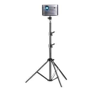 投影仪支架桌面落地款可伸缩调节免打孔多功能通用三脚架家用室内床头可折叠移动便携投影机带托盘稳固支撑架