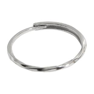 中国黄金珍尚银戒指女纯银素圈2025新款爆款闺蜜时尚自律素戒S925