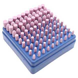 火石仔红刚玉砂轮打磨头2.35/3mm柄金刚石沙轮金属模具抛光电磨头