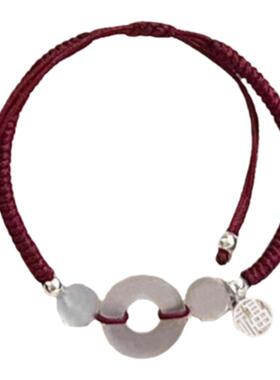 甜甜圈平安扣本命年情侣手链