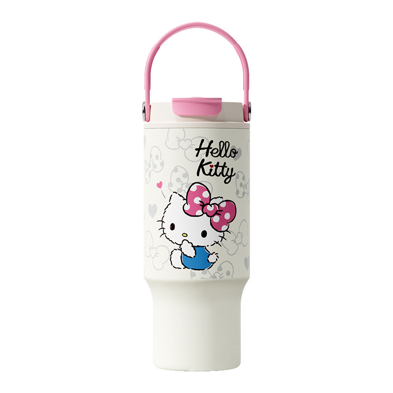 hellokitty保温杯子大容量带吸管水杯女生高颜值新款双饮可爱礼物