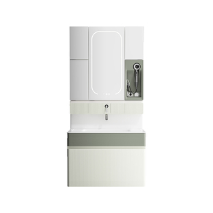 瑞尔特新款日式浴室柜组合晶釉钢珐琅高背盆卫生间洗漱台盆M10pro