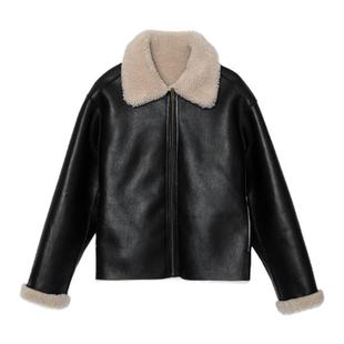 FACADE PATTERN韩国女士25冬季时尚流行剪羊绒夹克MUSINSA