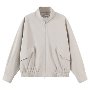 MOSEALAND 秋季新款哈灵顿夹克男特氟龙三防撞面料纯色立领外套潮