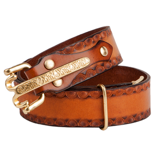 铁马骑兵带！必买！仓吉手工复古休闲裤带黄铜腰带男士骑士牛皮带