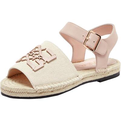 妙丽渔夫凉鞋2024夏时尚复古田园风编织底金属扣舒适女鞋XL083BL4