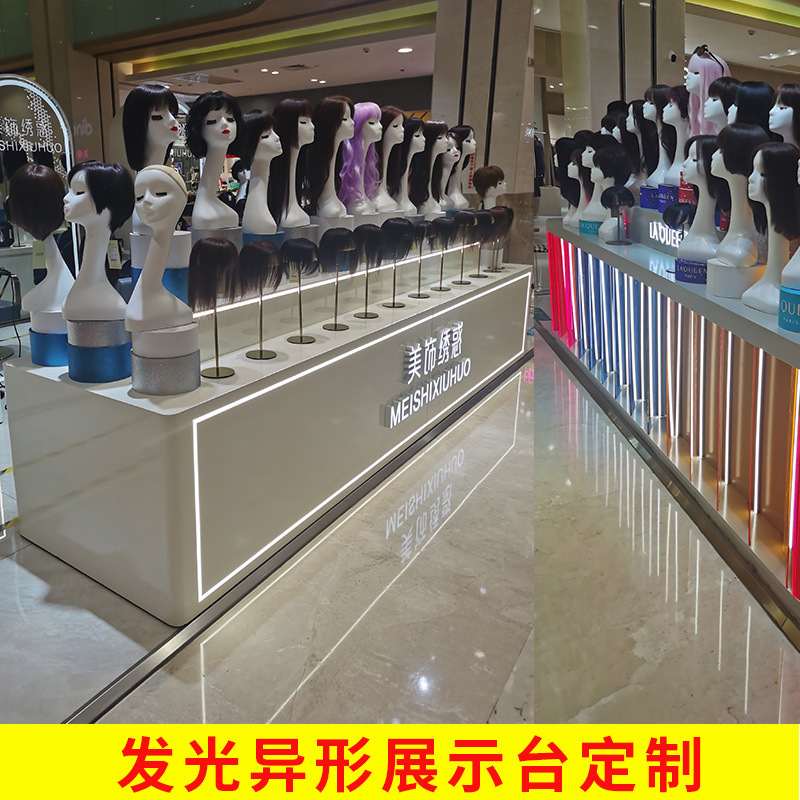 美甲饰品上墙展示柜耳环双面中岛收银台挂件项链发夹货架陈列架