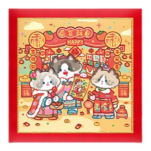 红包新年款小猫猫动物可爱卡通拜年送小孩儿童硬质高档新款利是封