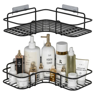 浴室三角置物架卫生间免打孔厨房收纳架储物篮厕所壁挂式架子墙角