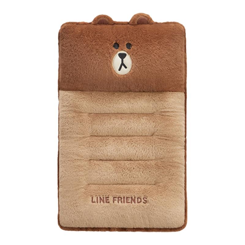 汽车坐垫秋冬季加绒卡通可爱女冬天毛绒加厚保暖车连体腰靠座垫