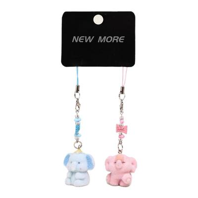 Jinnew原创可爱双人一对小象狮子情侣公仔书包包挂件手钥匙机链女