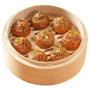 呆小厨荞麦包子膳食薄皮小笼包减速冻面点早餐半成品韭菜包脂粗粮