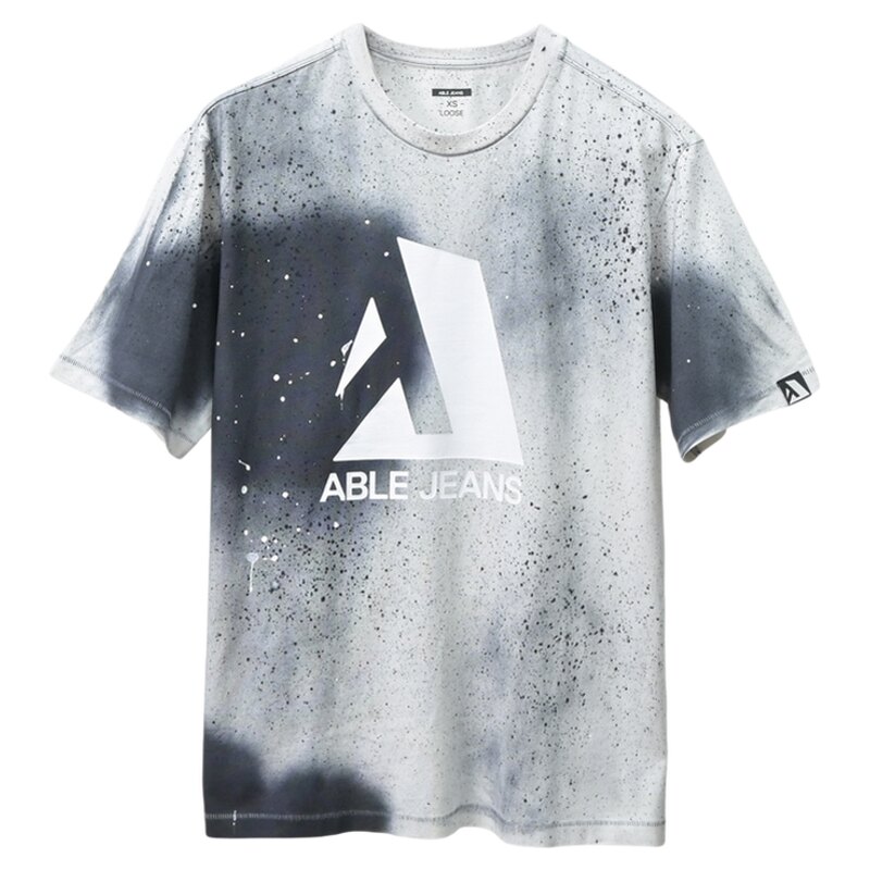 ABLE,JEANS字母印花T恤全棉短袖