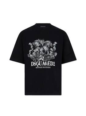 DSQUARED2/D2次方 2026春夏男士棉质圆领短袖T恤