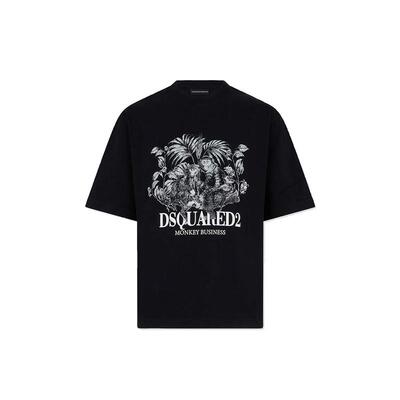 DSQUARED2/D2次方 2026春夏男士棉质圆领短袖T恤