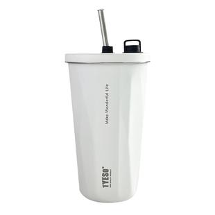 tyeso泰硕咖啡杯保温杯吸管大容量高颜值水杯女生2024新款冰霸杯