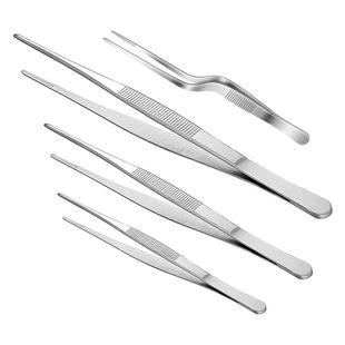 304不锈钢镊子摆盘烧烤料理西餐厨师夹子鸡尾酒装饰食物食品分盘
