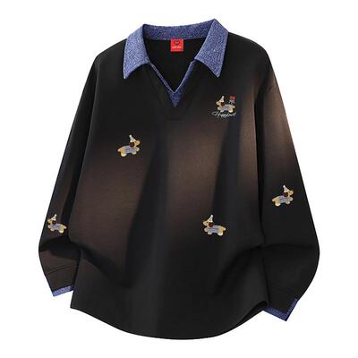 查尔斯桃心美式腊肠狗长袖卫衣