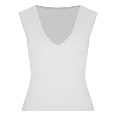 WellD 巨遮副乳！推荐！手工无骨缝合V领/圆领无袖背心女