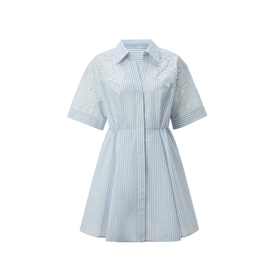 FivePlus蕾丝拼接A字衬衫裙2025