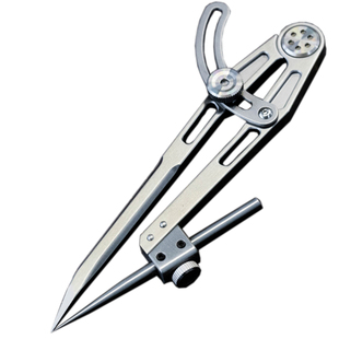 前羽 多功能可夹笔圆规 皮革间距规挖槽器 文具圆规画圆木工划线