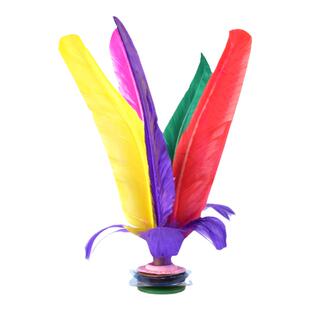 奥匹毽子成人健身训练耐踢毽球彩色5片鹅毛学生幼儿园儿童大花毽