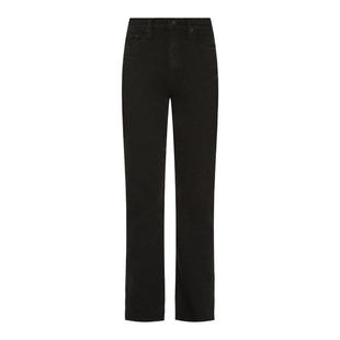 代购mother denim牛仔裤直筒黑色九分高腰显瘦弹力休闲裤明星同款