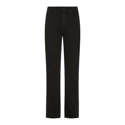 美国黑色弹力九分牛仔裤休闲直筒