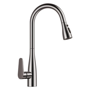 精铜厨房抽拉式水龙头冷热家用洗菜洗碗盆洗手池两用二合一防溅水