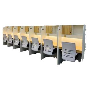 沉浸式自习桌阅览室图书馆学习培训桌大学生共享考研单人隔断桌椅