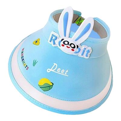 儿童带风扇空顶防晒帽子宝宝夏季小朋友男孩女童太阳帽遮阳帽