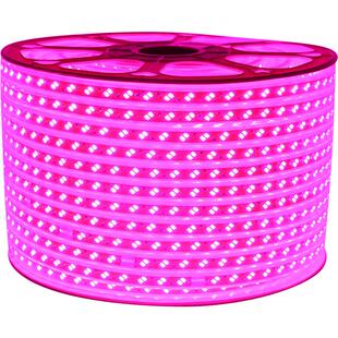 典锐紫色灯带LED三色紫光七彩粉红色灯带变色光吊顶家用220v 超亮