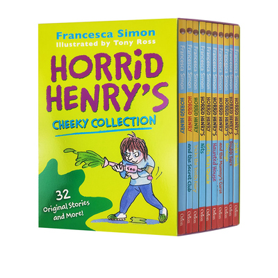 【自营】英文原版 淘气包亨利10册套装 Horrid Henry's Cheeky Collection 儿童英文提升课外读物 儿童章节书小说