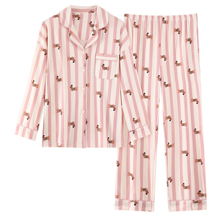 俞兆林睡衣女士春秋季德绒保暖2025长袖秋冬款羊绒卡通家居服套装